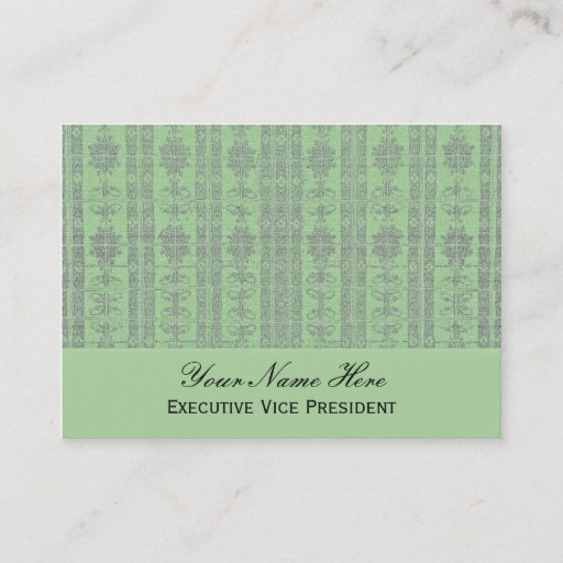 Customizable Pastel Green Elegant Pattern Business Card Templates