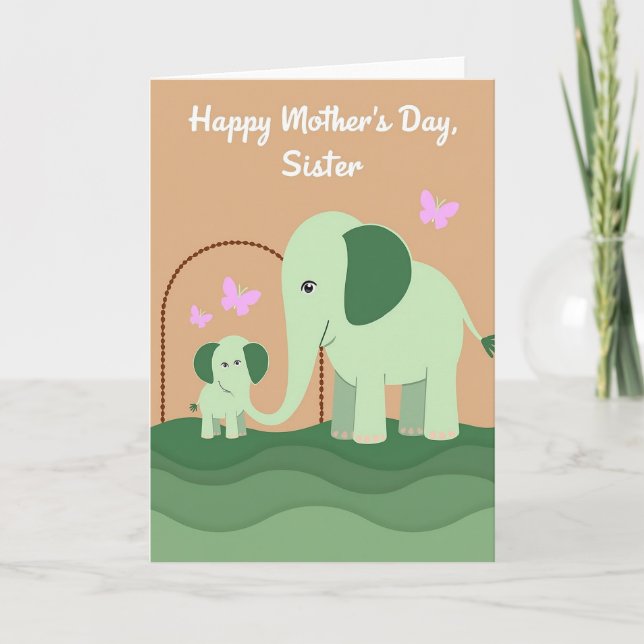 Pastel Green Family Card (Front)