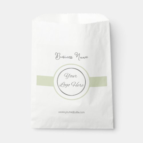 Pastel green feminine branded paperbag with logo  favor bag