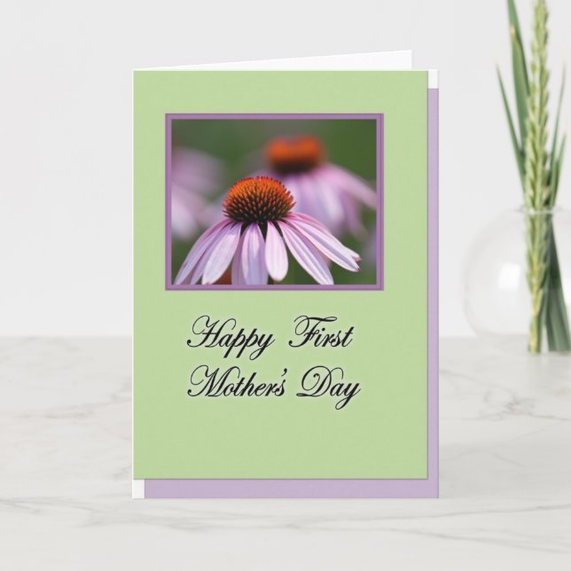 Pastel Green Floral Card (Front)