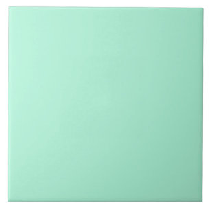 Pastel Green Mint Solid Color Minimalist Ceramic Tile