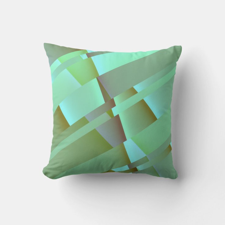Pastel Green Modern Abstract Throw Pillow Zazzle
