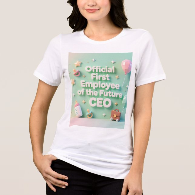 Pastel green mom of the Future CEO T-Shirt Tri-Blend Shirt (Front)