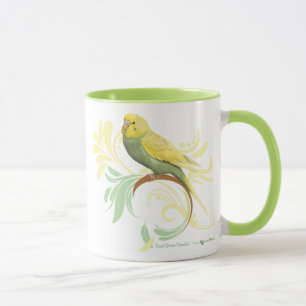 Pastel Green Parakeet Mug