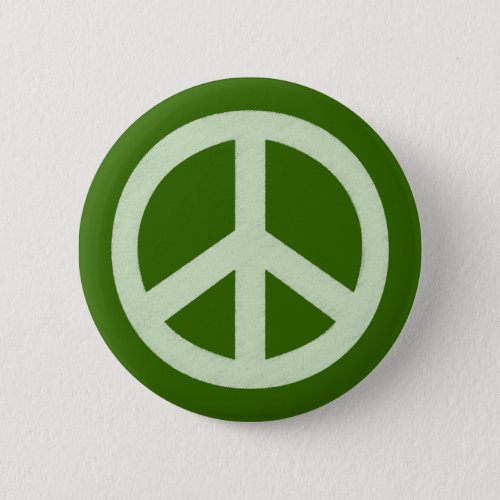 Pastel Green Peace Sign Pinback Button