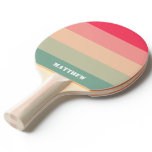 Pastel Green Pink Name Full Print Ping Pong Paddle