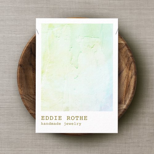  Pastel Green Plaster Abstract Necklace Display Business Card