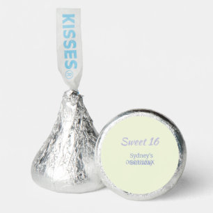 Pastel green purple sweet 16th birthday name bold hershey®'s kisses®