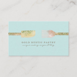 Pastel Green Rustic eucalyptus Bakery Business Card