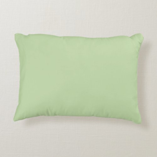 Pastel Green Solid Color Pairs Aloe Gel 058_83_18 Accent Pillow