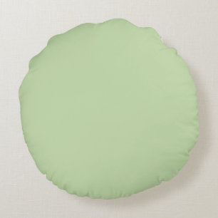Pastel Green Solid Color Pairs Aloe Gel 058-83-18 Round Pillow
