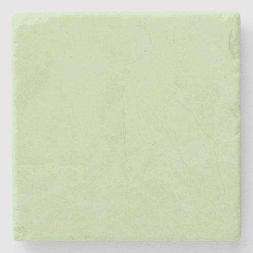 Pastel Green Solid Color Pairs Aloe Gel 058_83_18 Stone Coaster