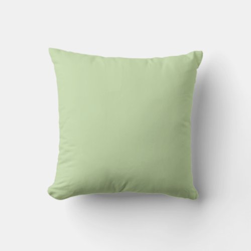 Pastel Green Solid Color Pairs Aloe Gel 058_83_18 Throw Pillow