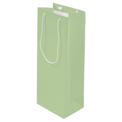 Pastel Green Solid Color Pairs Aloe Gel 058_83_18 Wine Gift Bag