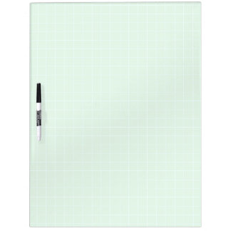 Pastel Green Squared Grid Dry Erase Board