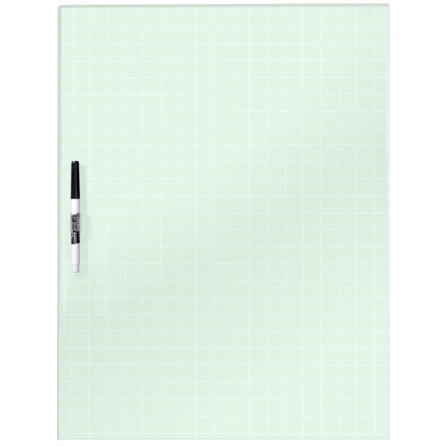 Pastel Green Squared Grid Dry Erase Board (Front)