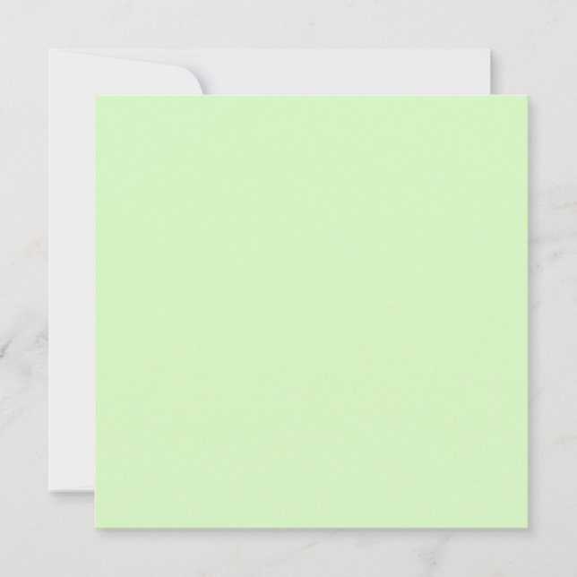 Pastel Green Tea Leaf Solid Color Card (Front)