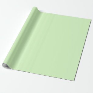 Pastel Green Tea Leaf Solid Color Wrapping Paper