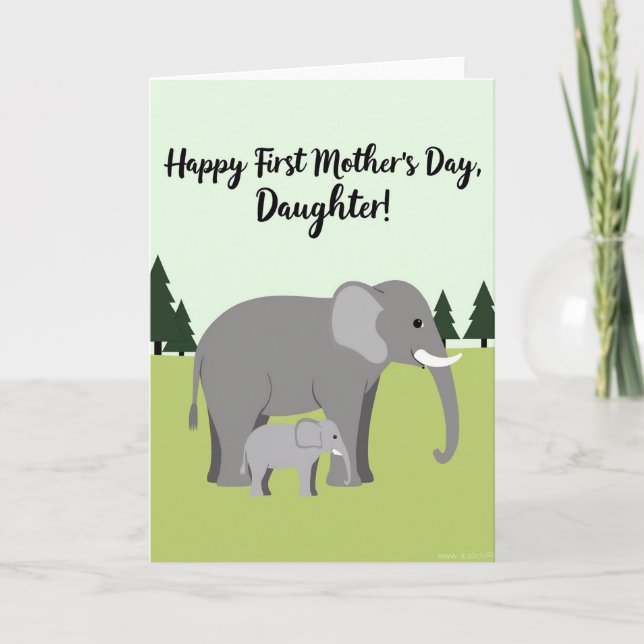 Pastel Green Tree Card (Front)