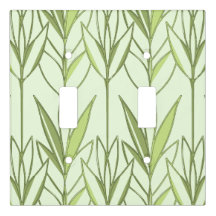 Pastel Green Tropical Foliage Nature Deco Pattern