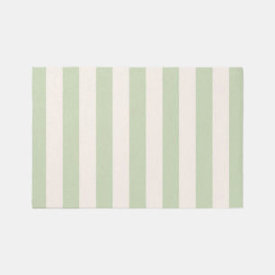Pastel Green Vertical Stripes Rug