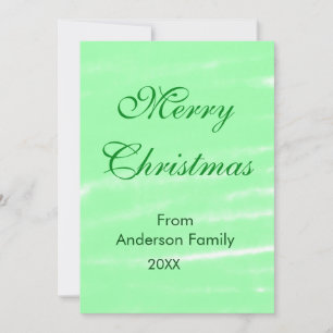 Pastel green watercolor merry christmas modern boh invitation
