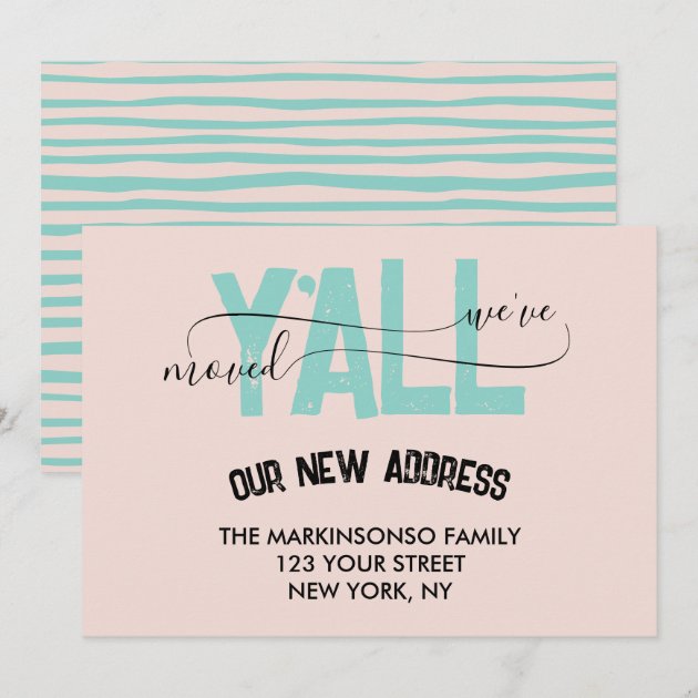 Pastel Green We Moved Y’all Moving Announcement
