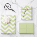 Pastel Green & White Chevron Wedding Birthday Wrapping Paper Sheets<br><div class="desc">This stylish Pastel Green and White Chevron Print graphic design is perfect for any project. The pastel green and white color palette gives it a classic look that can be used in a variety of projects. It's perfect for a modern, minimalistic, and sophisticated look that will make your design stand...</div>