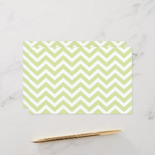 Pastel Green & White Chevron Wedding Cardstock