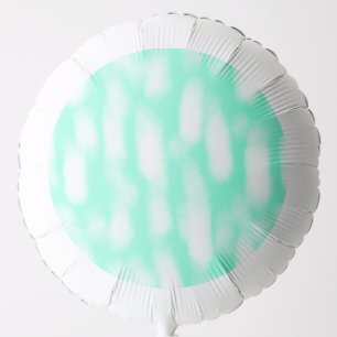 Pastel green white watercolor stripes abstract pat balloon