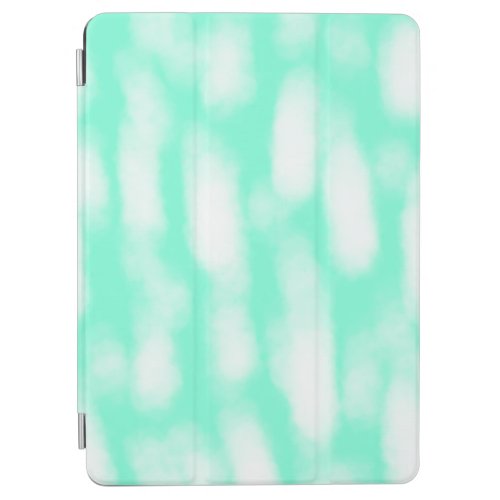 Pastel green white watercolor stripes abstract pat iPad air cover