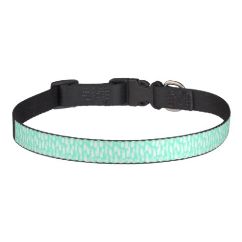 Pastel green white watercolor stripes abstract pat pet collar