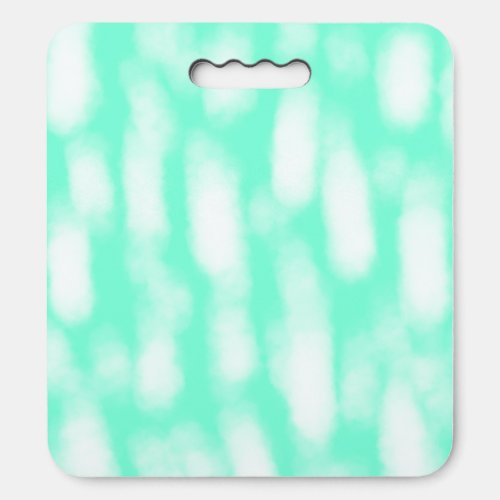 Pastel green white watercolor stripes abstract pat seat cushion
