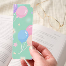 Pastel green with colorful balloons