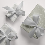 Pastel Grey Lace Script Calligraphy Wedding Wrapping Paper Sheets<br><div class="desc">A trio of wrapping sheets for Weddings and Bridal Shower events. See our collection for more great gift wrapping ideas. Pastel Grey Lace Script Calligraphy Wedding Wrapping Paper Sheets.</div>