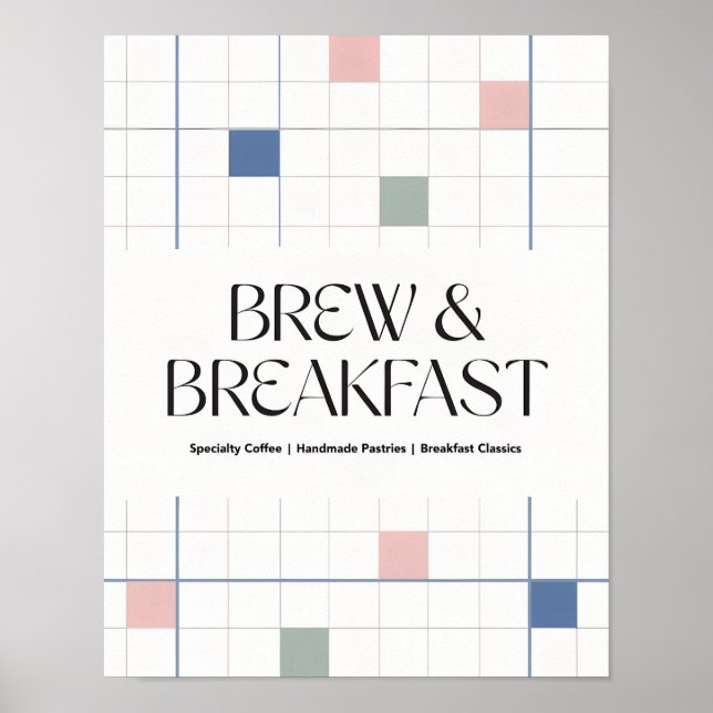 Pastel Grid Minimalism Poster (Front)