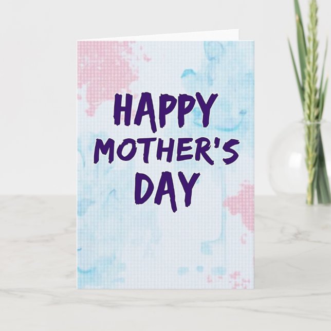 Pastel Grid Mothers Day Card (Front)