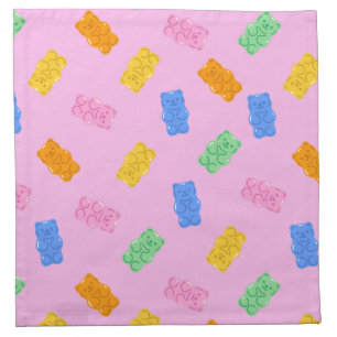 Pastel Gummy Bear Aesthetic Cloth Napkin