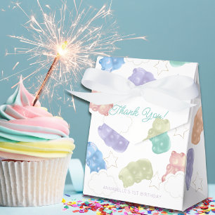 Pastel Gummy Bear Birthday Favor Boxes