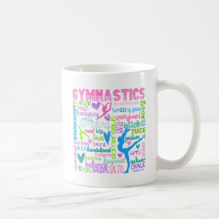 Pastel Gymnastics Words Typography Coffee Mug