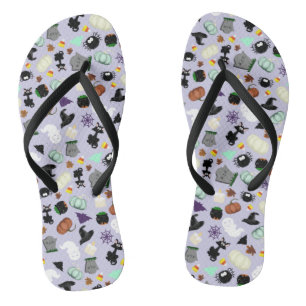 Pastel Halloween Flip Flops