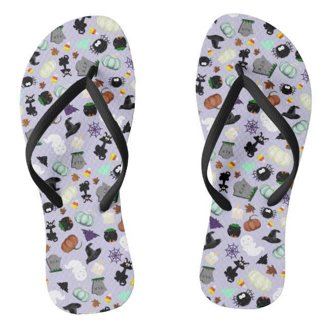 Pastel Halloween Flip Flops (Footbed)
