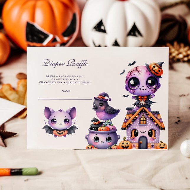 Pastel Halloween Little Boo Baby Shower  Enclosure Card (Creator Uploaded)