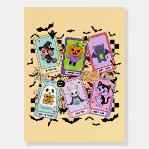 Pastel Halloween Tarot Cards Kawaii Ghost Style Foam Board