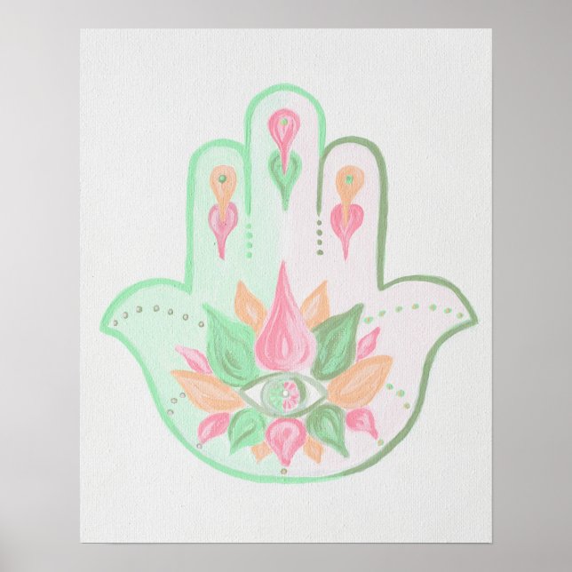Pastel Hamsa Poster (Front)