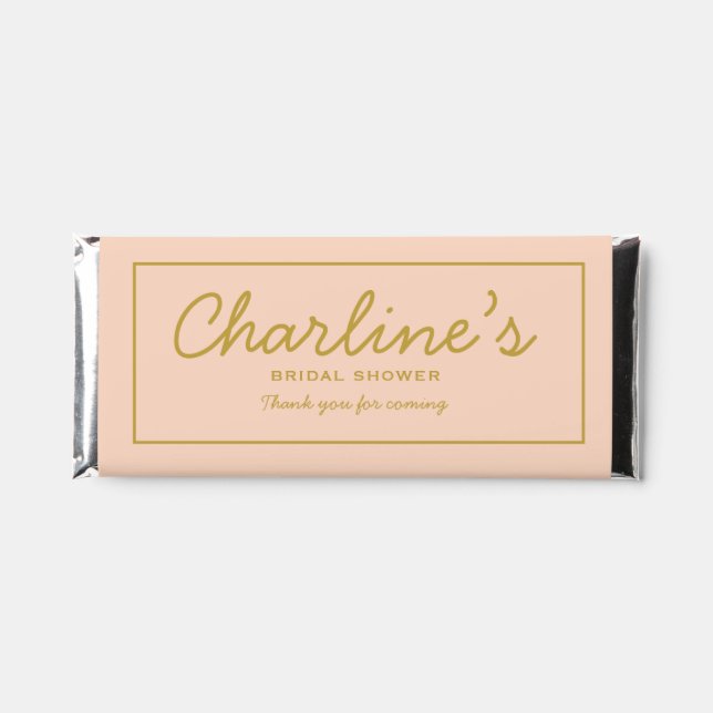 Pastel Handwriting  Bridal Shower Hershey Bar (Front)