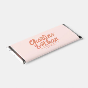 Pastel Handwriting Retro Wedding Hershey Bar Favor