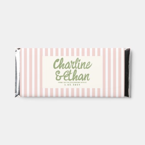 Pastel Handwriting Retro Wedding Hershey Bar Favors