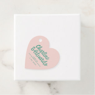 Pastel Handwriting Retro Wedding Thank you Favor Tags