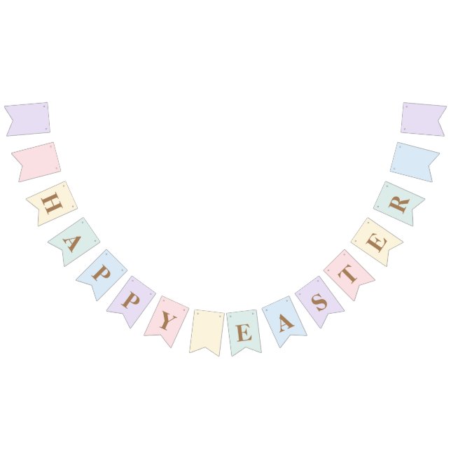 Pastel Happy Easter Bunting Flags (All)